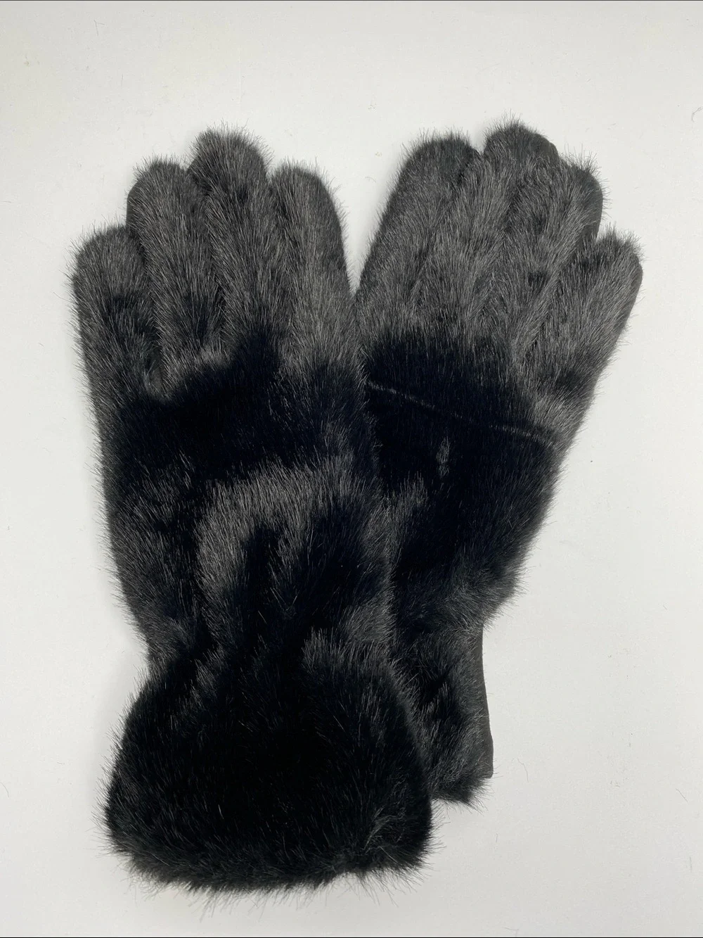 Women’s Black Faux Fur Gloves — Plush Winter Style